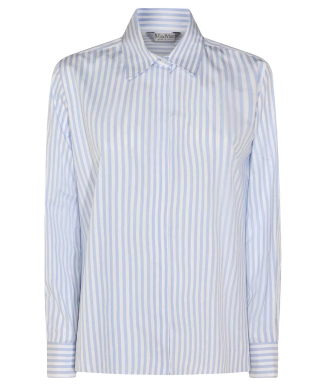 MAX MARA Голубая хлопковая рубашка, фото 1