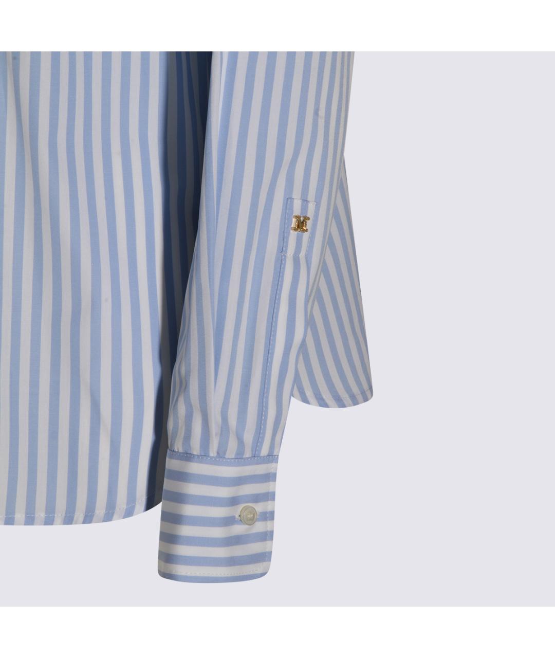 MAX MARA Голубая хлопковая рубашка, фото 3