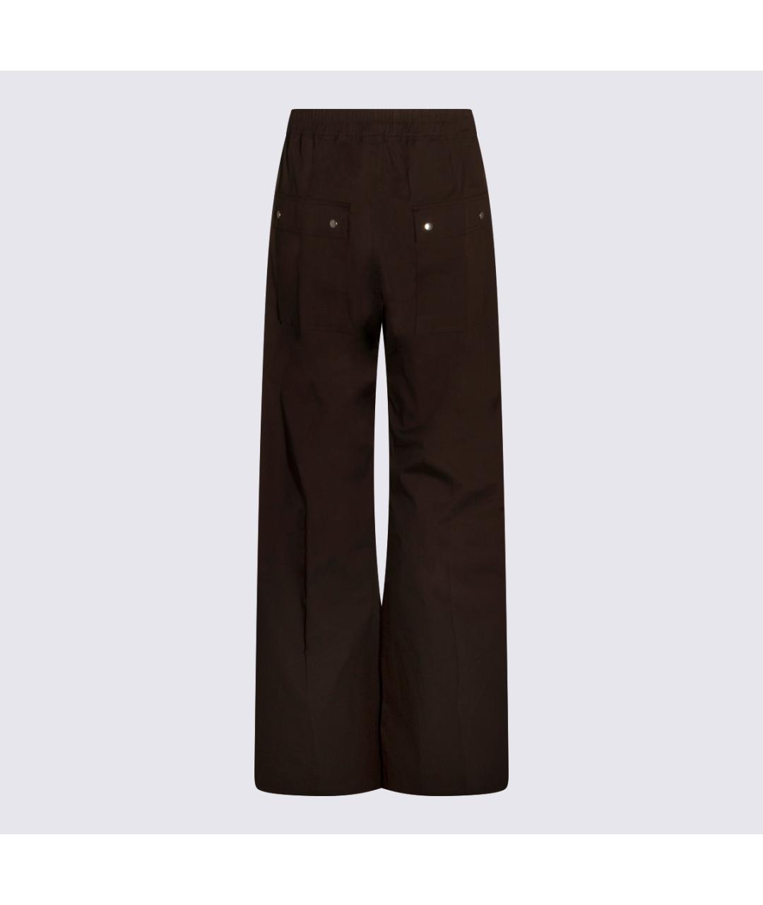 RICK OWENS Коричневые хлопковые повседневные брюки, фото 2
