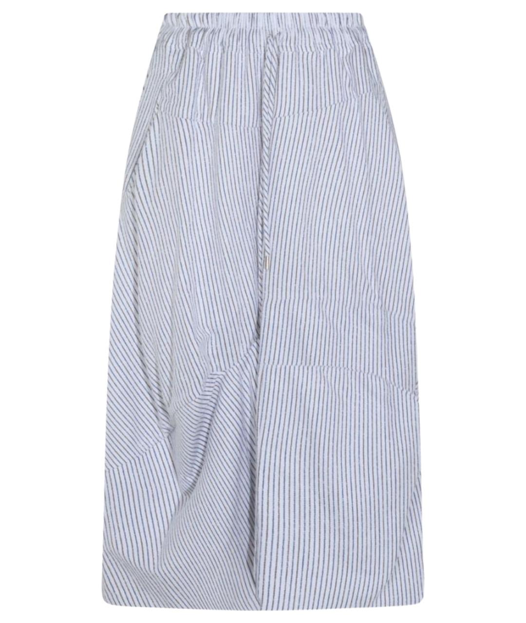VIVIENNE WESTWOOD Синяя хлопко-эластановая юбка миди, фото 1