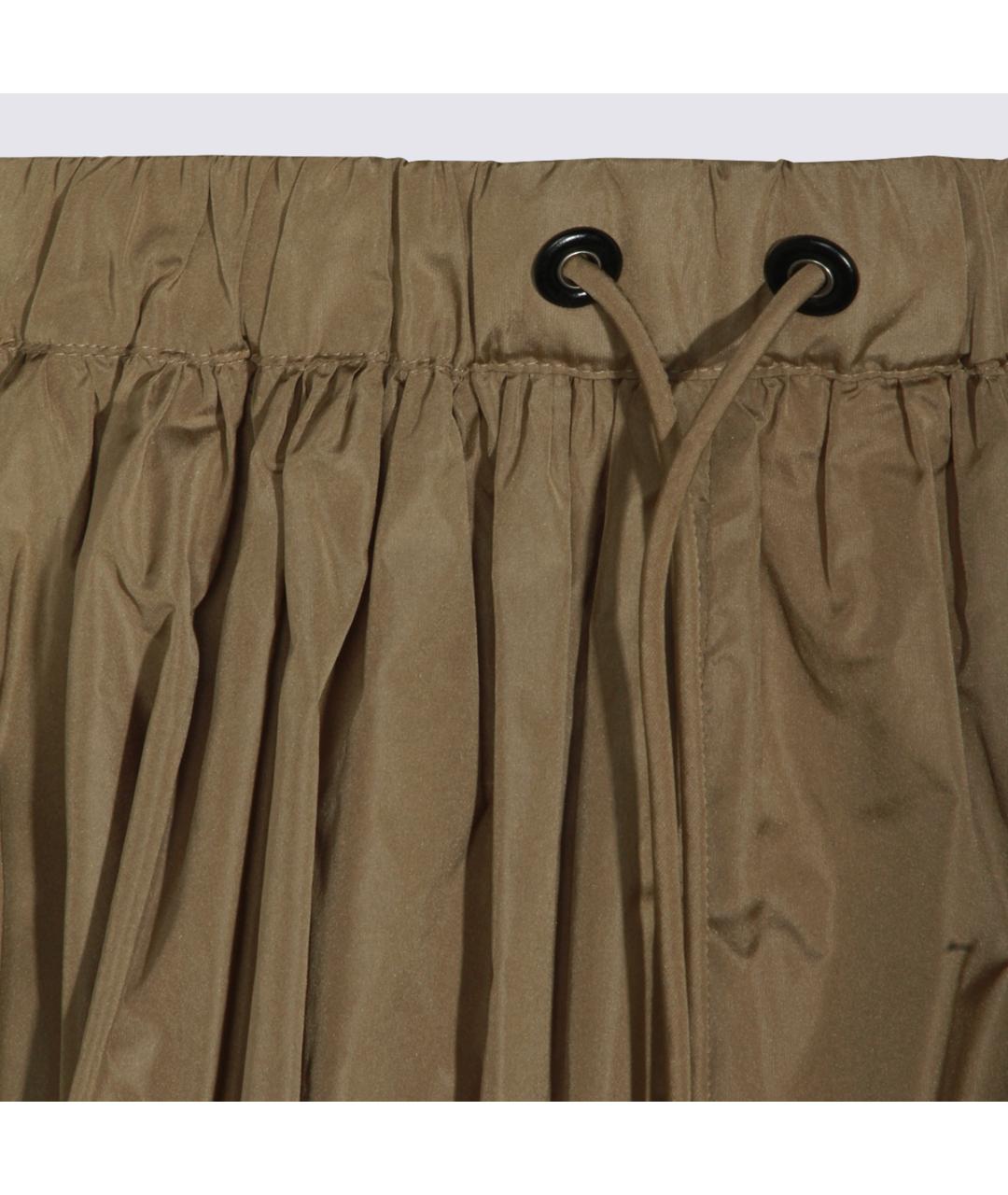 MAX MARA Хаки полиэстеровая юбка миди, фото 3