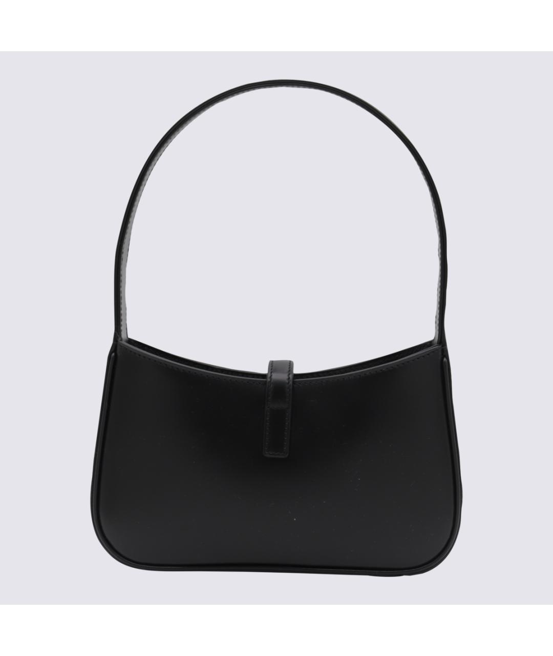 SAINT LAURENT Черная кожаная сумка через плечо, фото 2