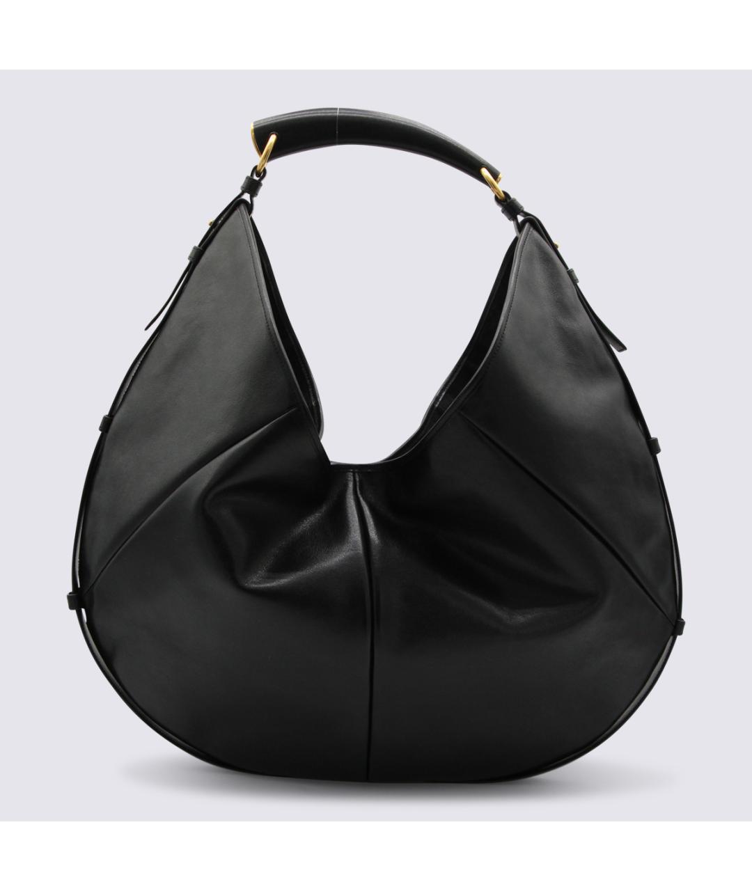 SAINT LAURENT Черная кожаная сумка через плечо, фото 3