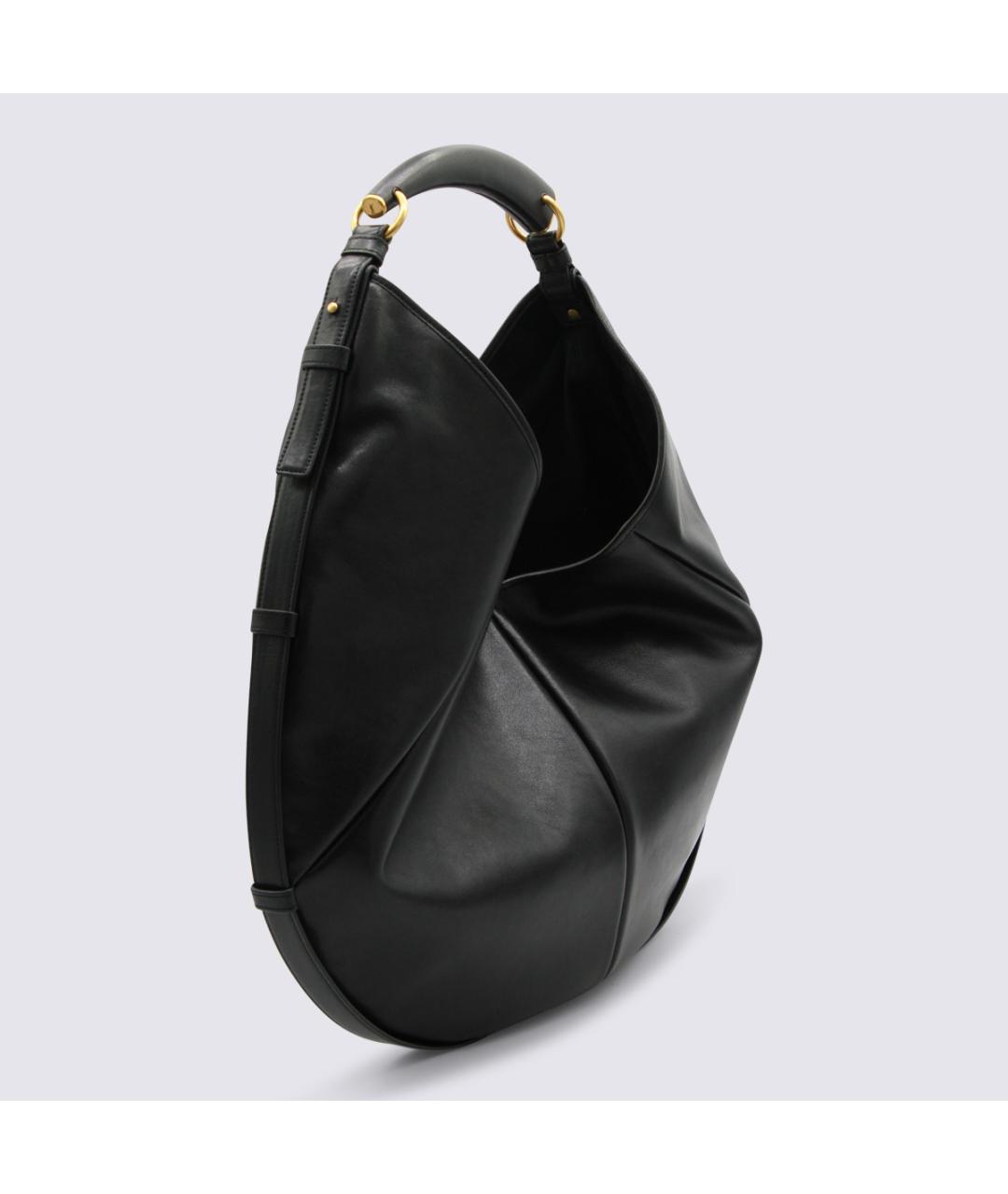 SAINT LAURENT Черная кожаная сумка через плечо, фото 2