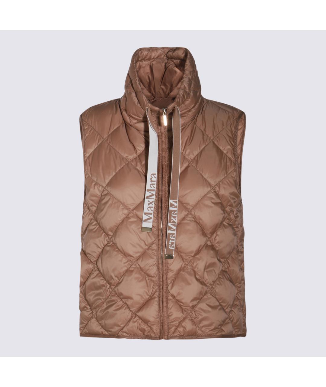 MAX MARA Коричневый полиамидовый жилет, фото 3