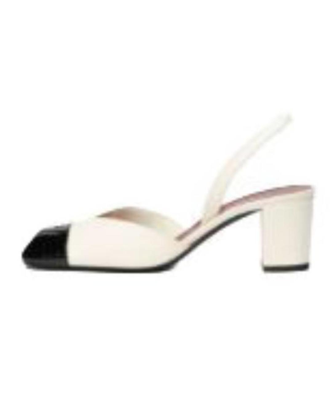 CHANEL Бежевые кожаные туфли, фото 2