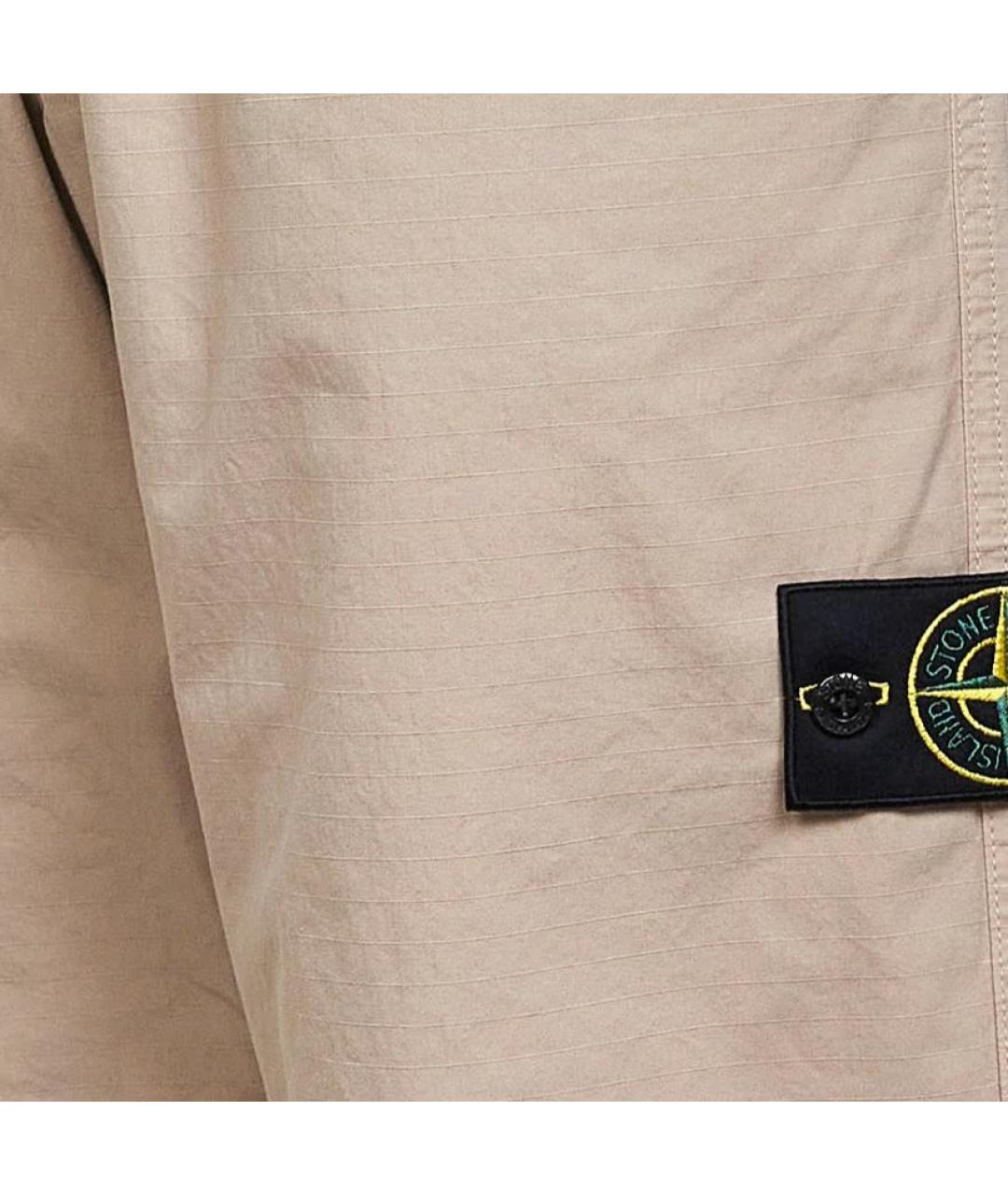 STONE ISLAND Бежевые повседневные брюки, фото 5