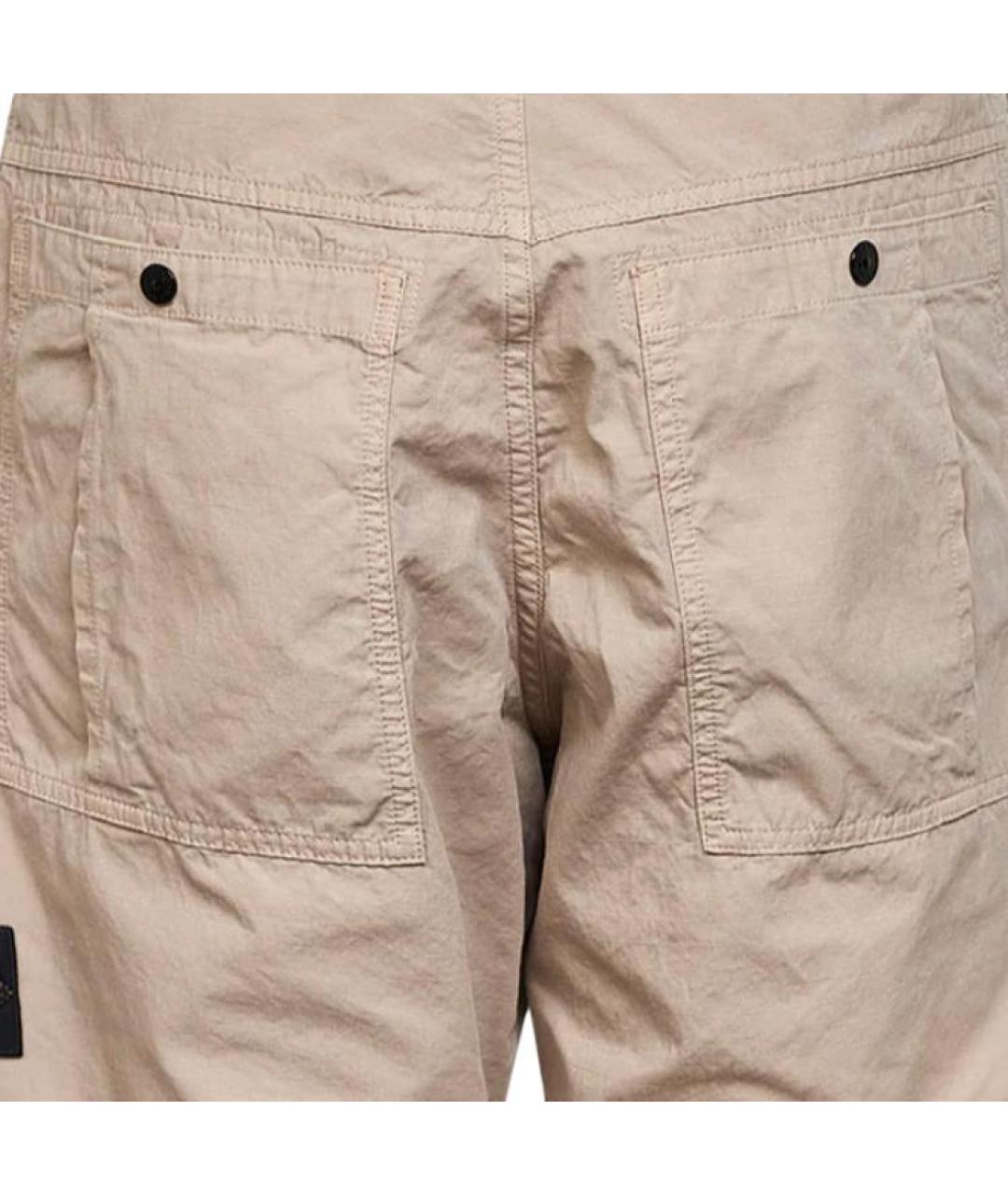 STONE ISLAND Бежевые повседневные брюки, фото 4
