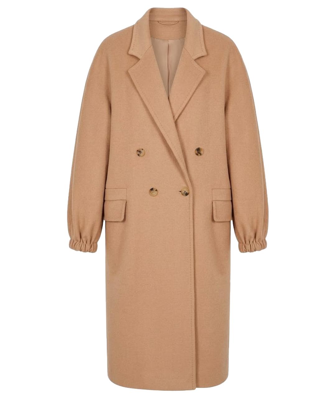 MAX MARA Бежевое шерстяное пальто, фото 1