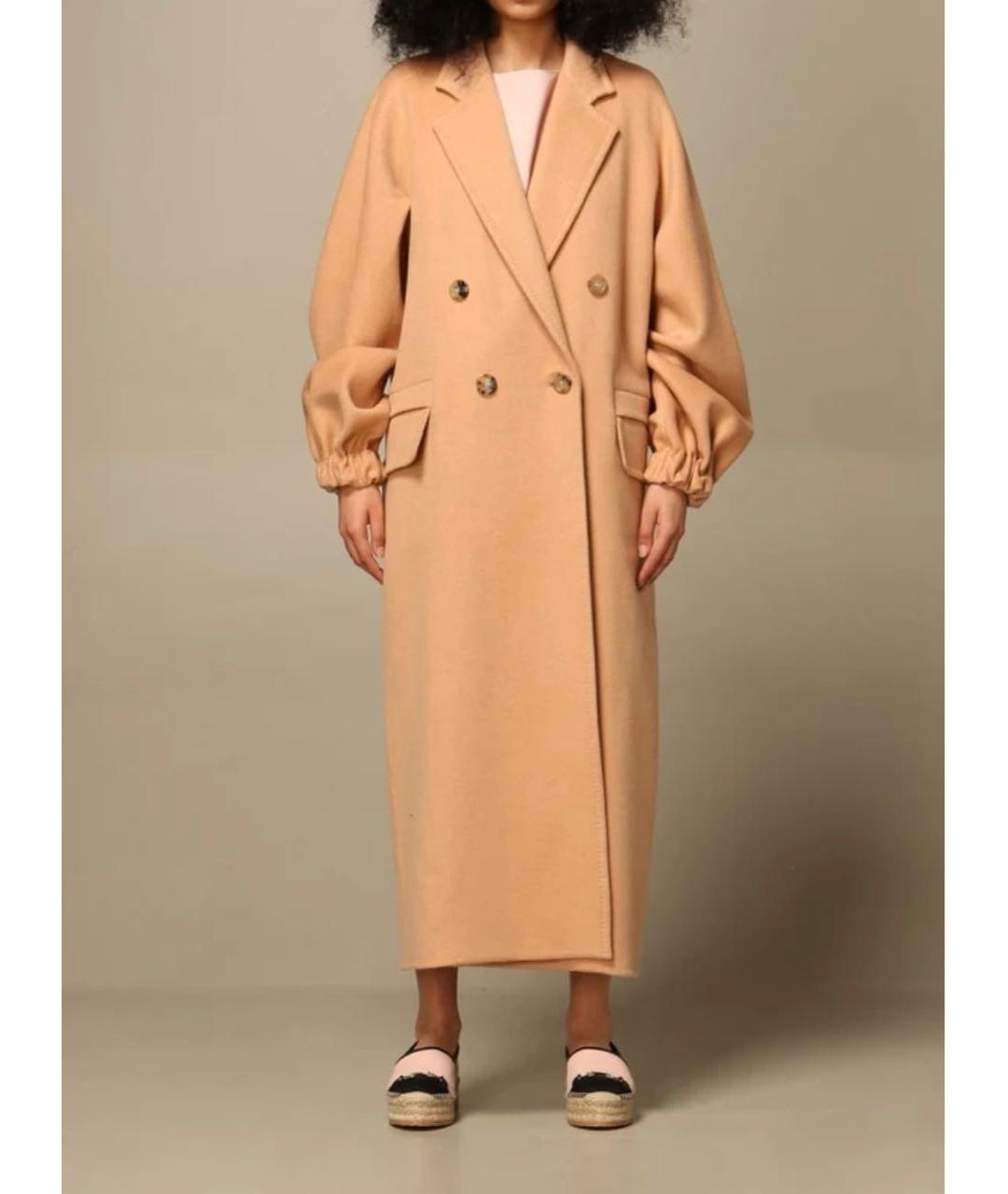 MAX MARA Бежевое шерстяное пальто, фото 7