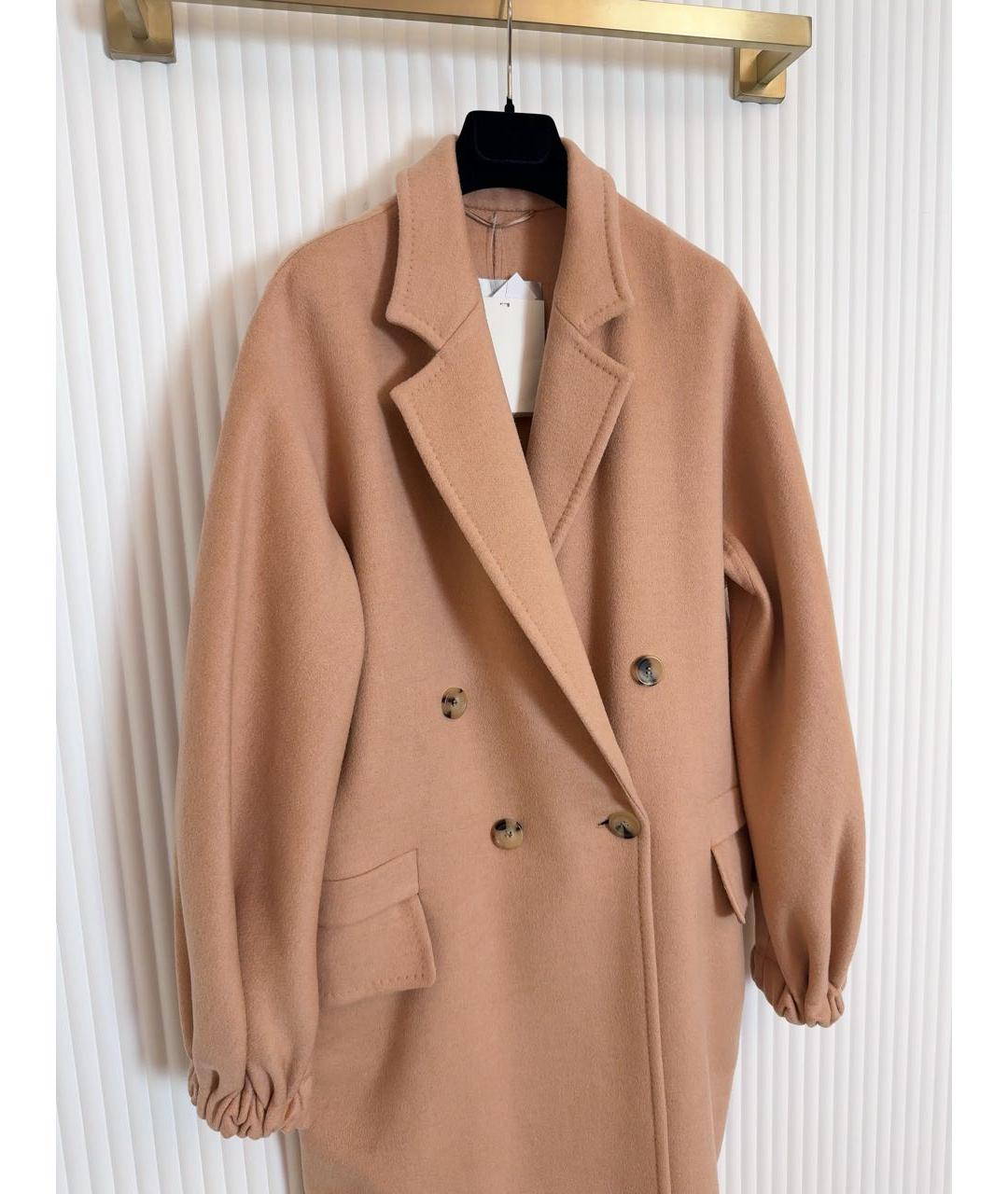 MAX MARA Бежевое шерстяное пальто, фото 3