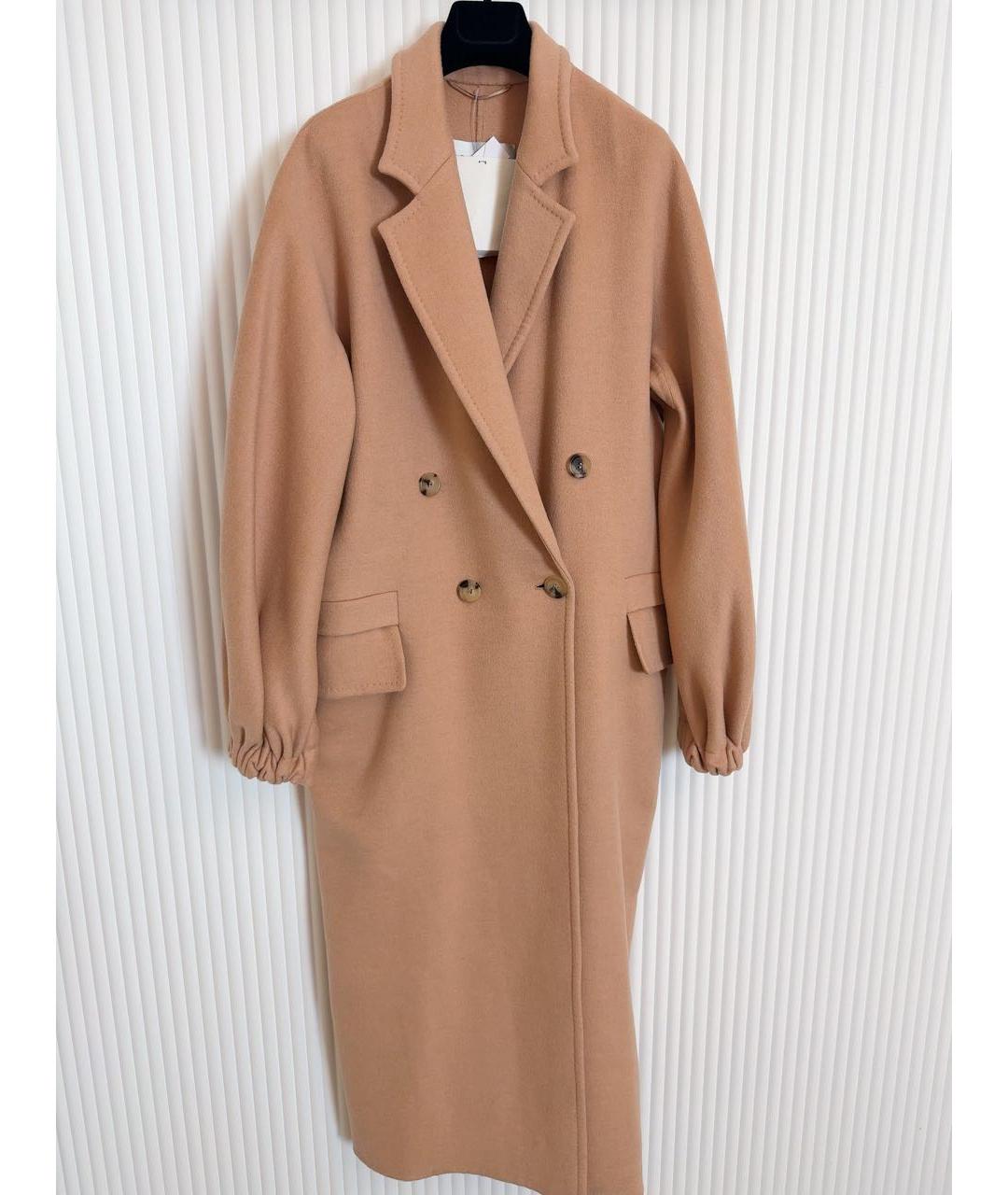 MAX MARA Бежевое шерстяное пальто, фото 8