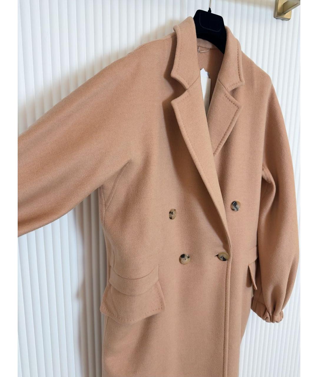 MAX MARA Бежевое шерстяное пальто, фото 5