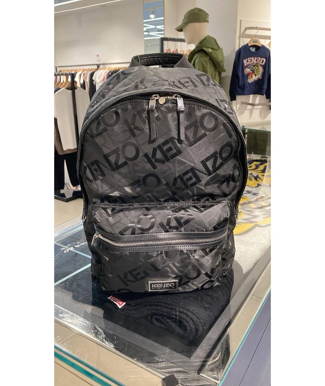 KENZO Черный синтетический рюкзак, фото 7