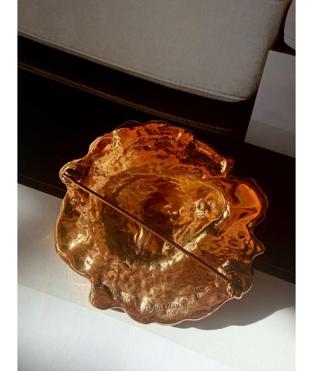 SAINT LAURENT Золотая металлическая булавка / брошь, фото 4