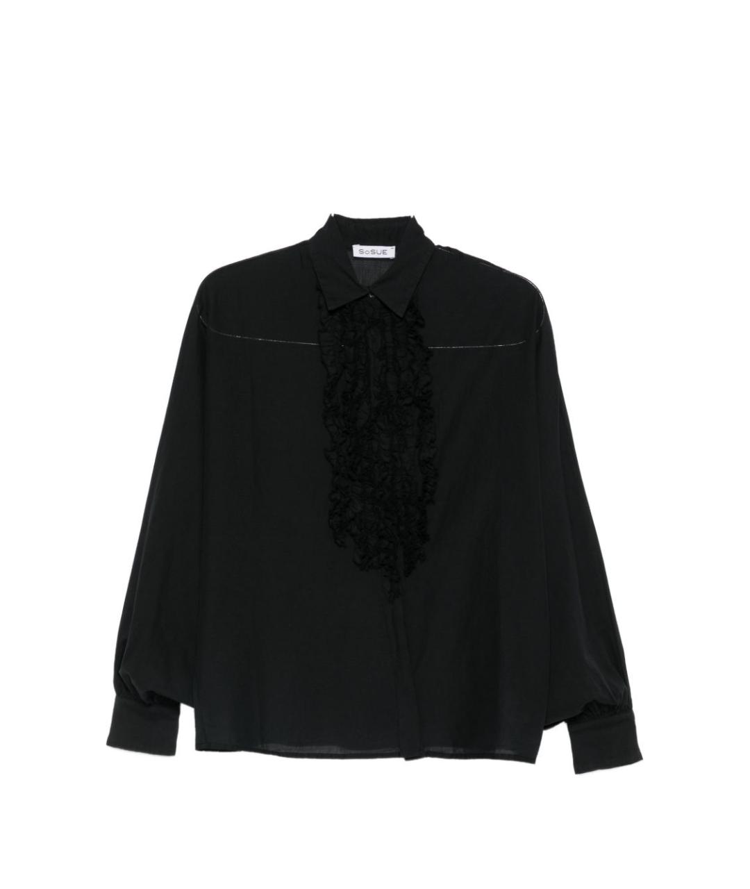 SOSUE Черная хлопковая рубашка, фото 1