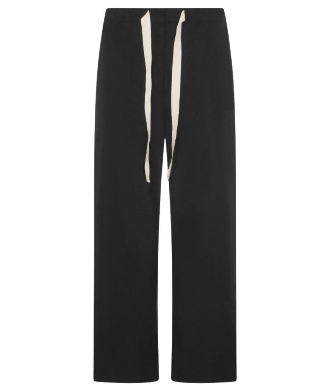 'S MAX MARA Черные хлопковые прямые брюки, фото 1