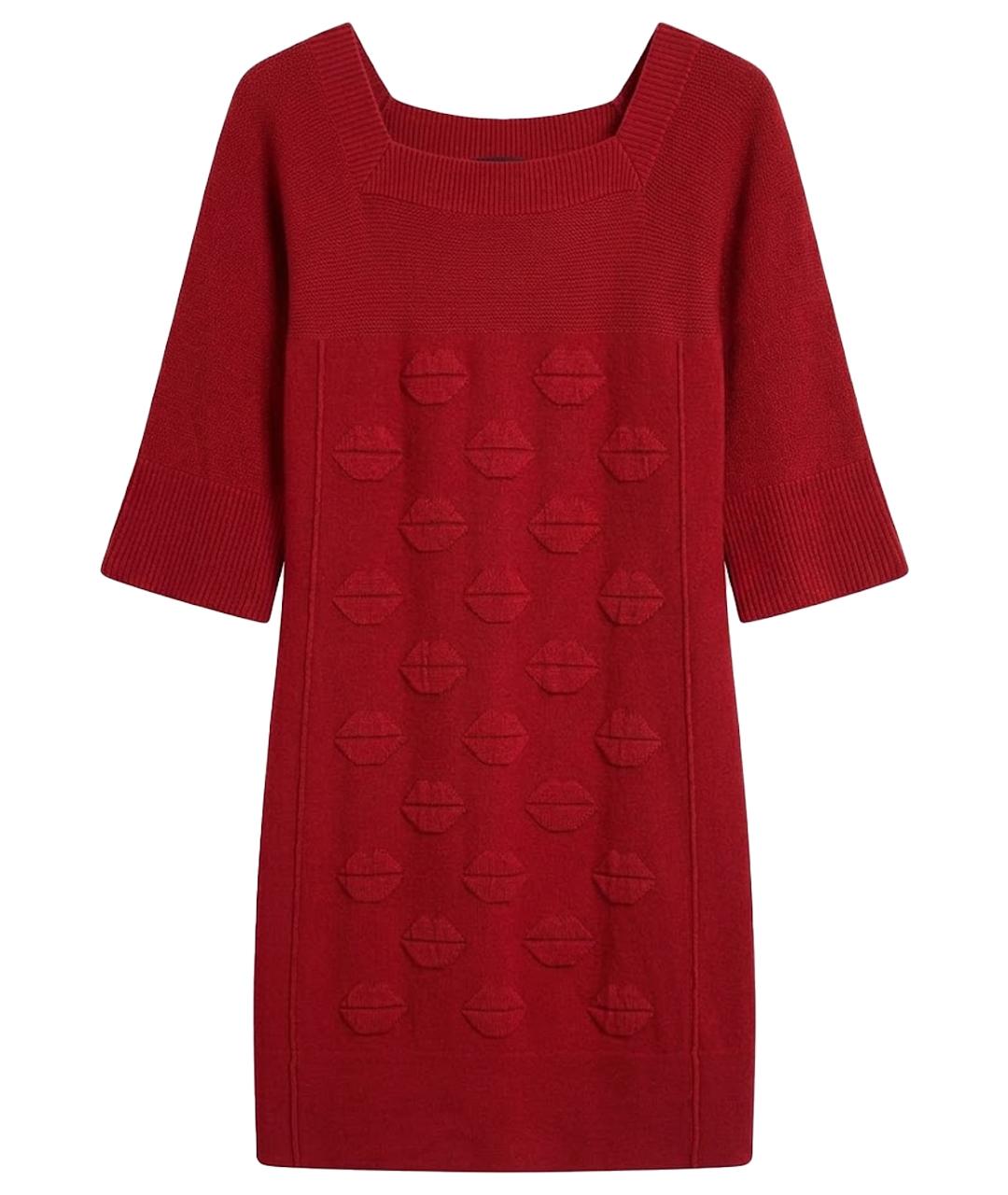 SONIA RYKIEL Бордовое шерстяное повседневное платье, фото 1