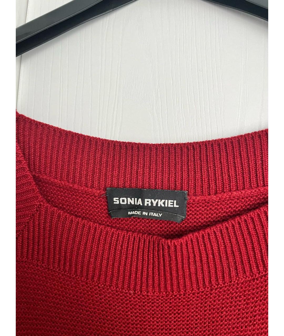 SONIA RYKIEL Бордовое шерстяное повседневное платье, фото 3