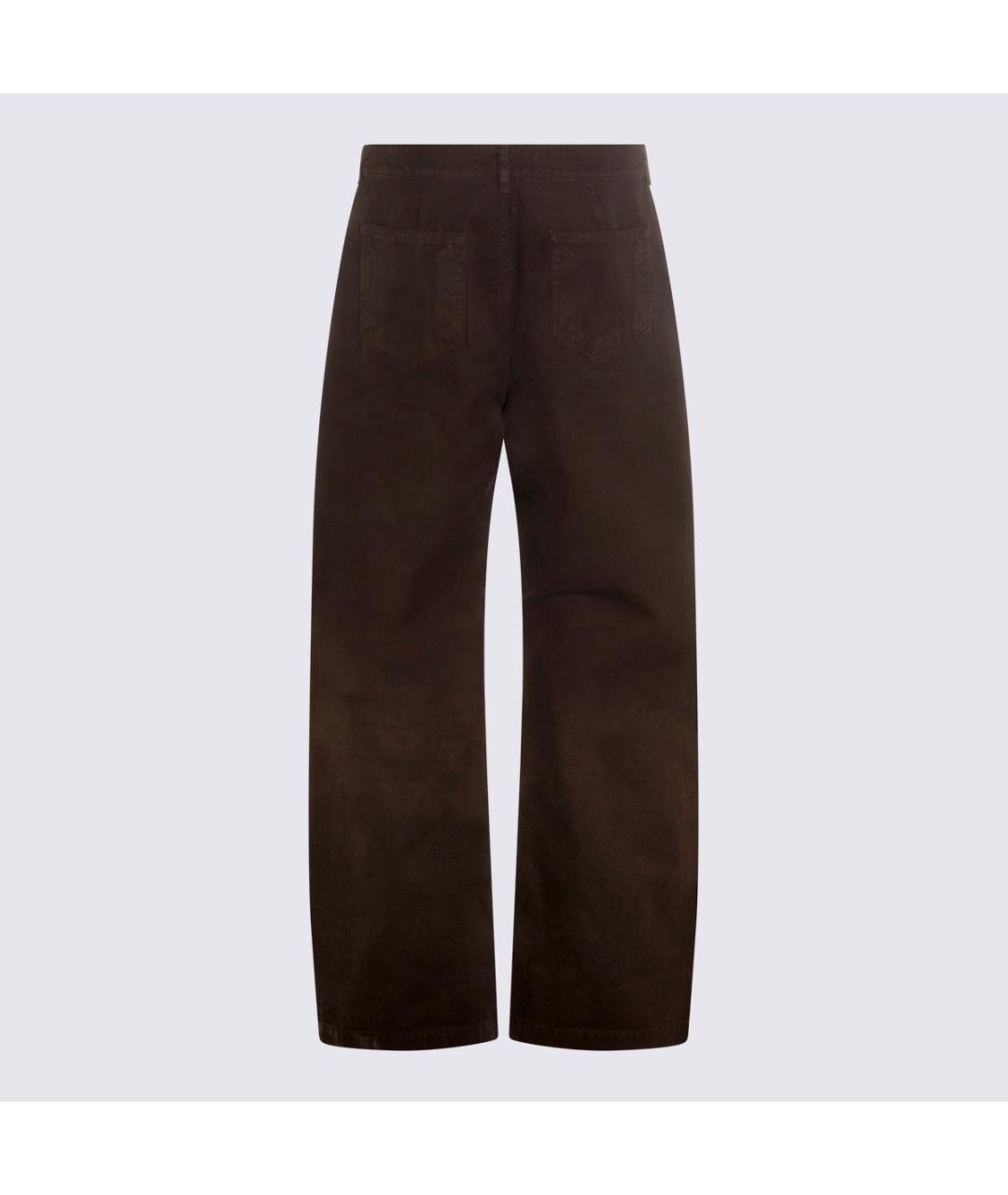 RICK OWENS DRKSHDW Коричневые хлопковые повседневные брюки, фото 2