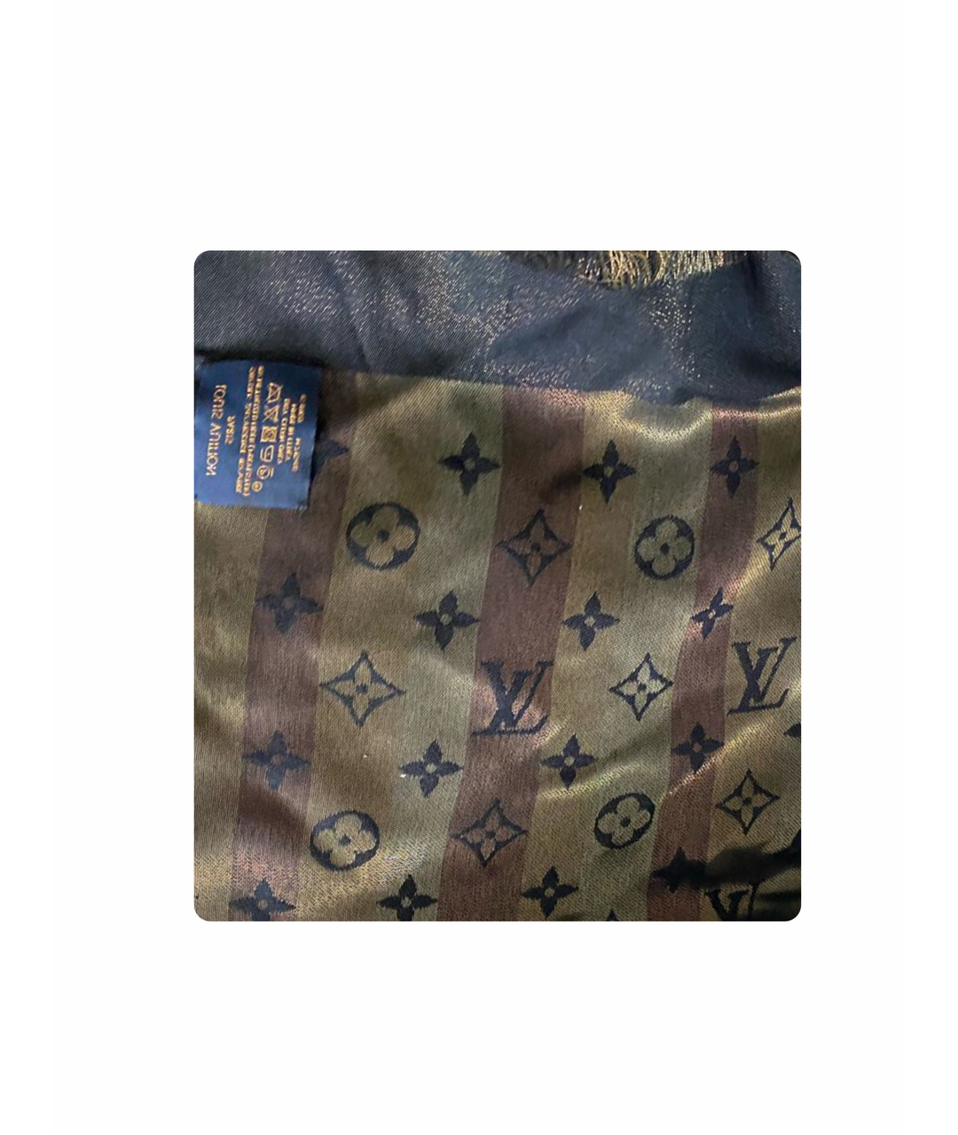 LOUIS VUITTON PRE-OWNED Коричневый шарф, фото 1