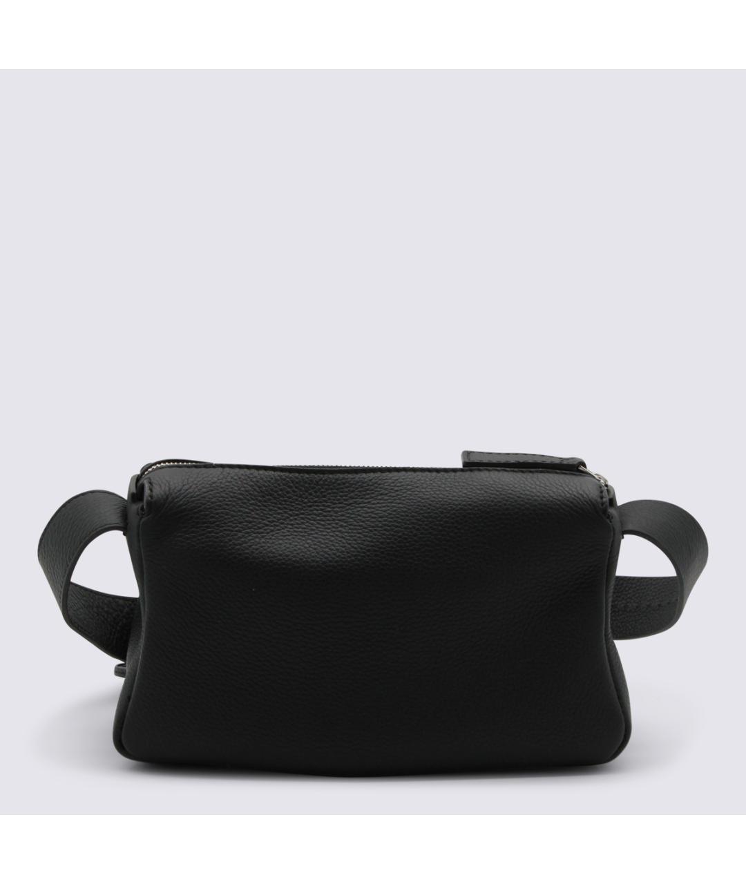 MAX MARA Черная кожаная сумка через плечо, фото 3
