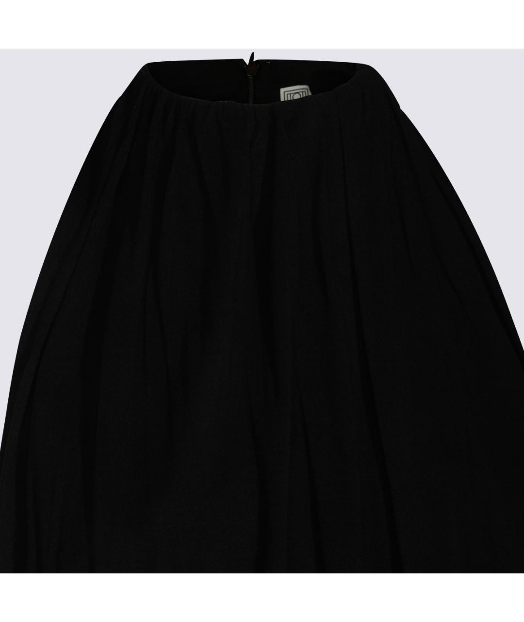 TOTEME Черное хлопковое коктейльное платье, фото 4