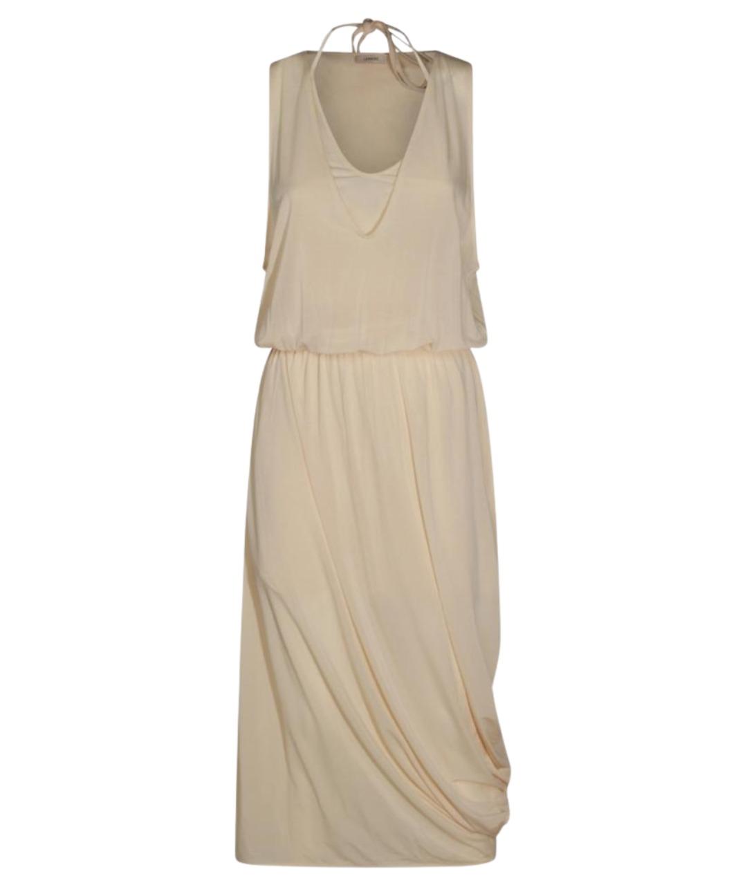 LEMAIRE Белое вискозное коктейльное платье, фото 1