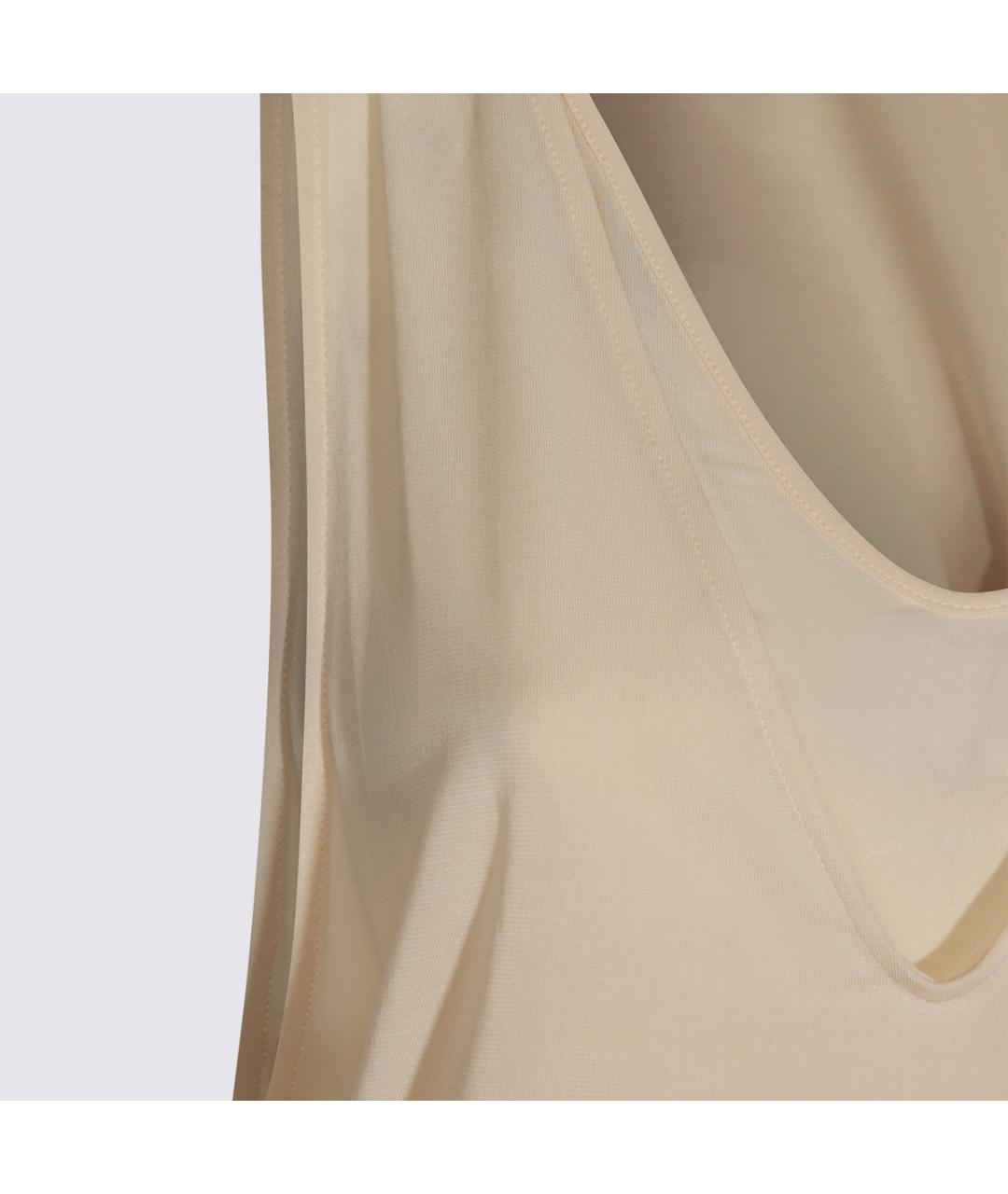 LEMAIRE Белое вискозное коктейльное платье, фото 3