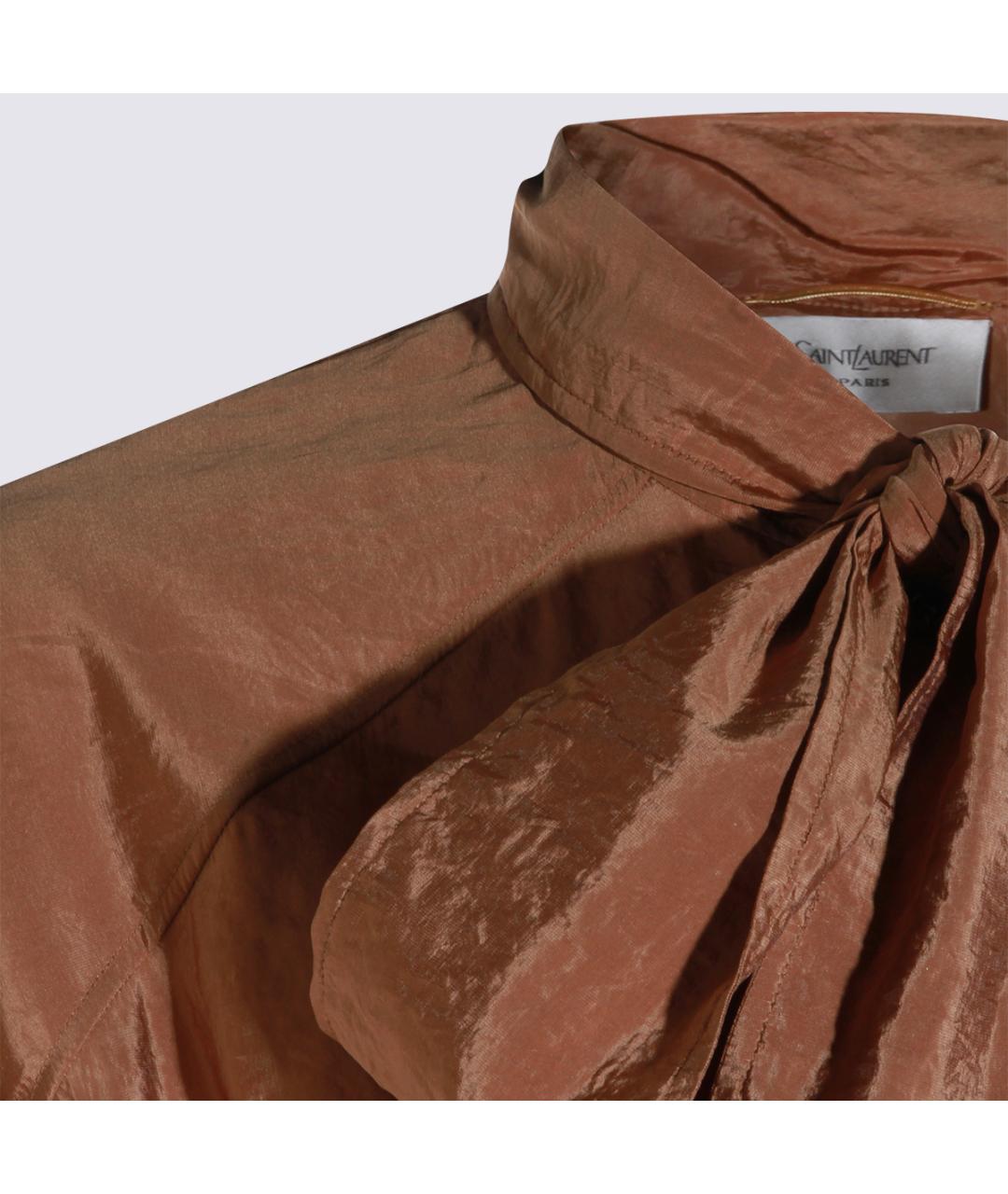SAINT LAURENT Бежевая полиэстеровая блузы, фото 3