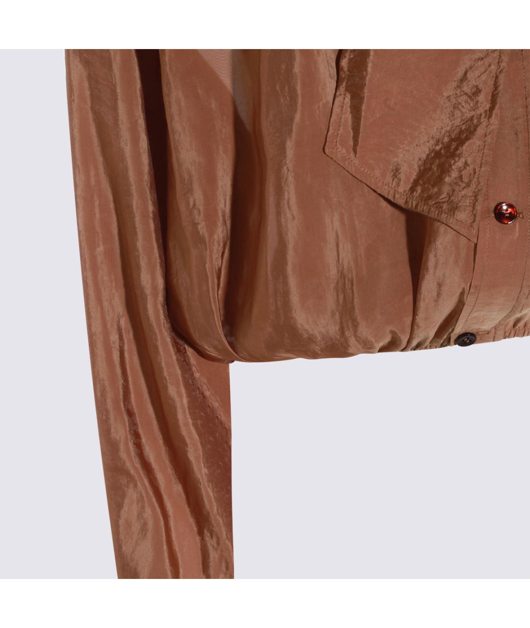 SAINT LAURENT Бежевая полиэстеровая блузы, фото 4