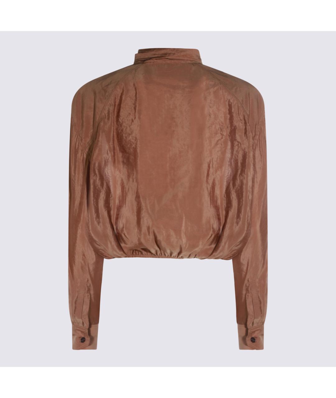 SAINT LAURENT Бежевая полиэстеровая блузы, фото 2
