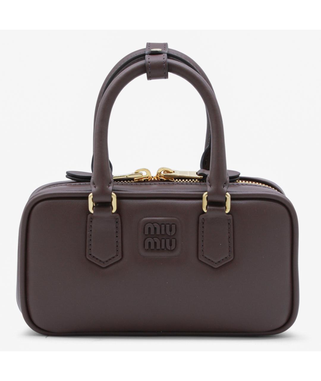MIU MIU Коричневая кожаная сумка тоут, фото 5