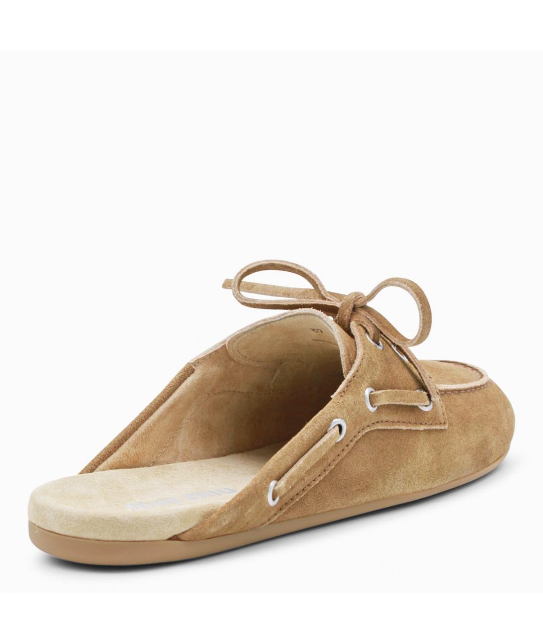 MIU MIU Бежевые замшевые мюли, фото 3