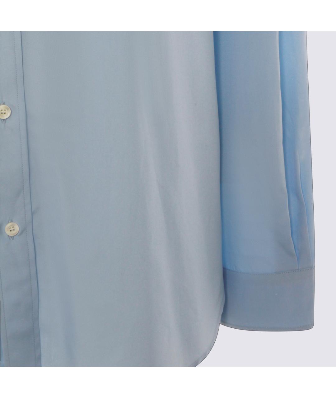 MIU MIU Голубая хлопковая рубашка, фото 4