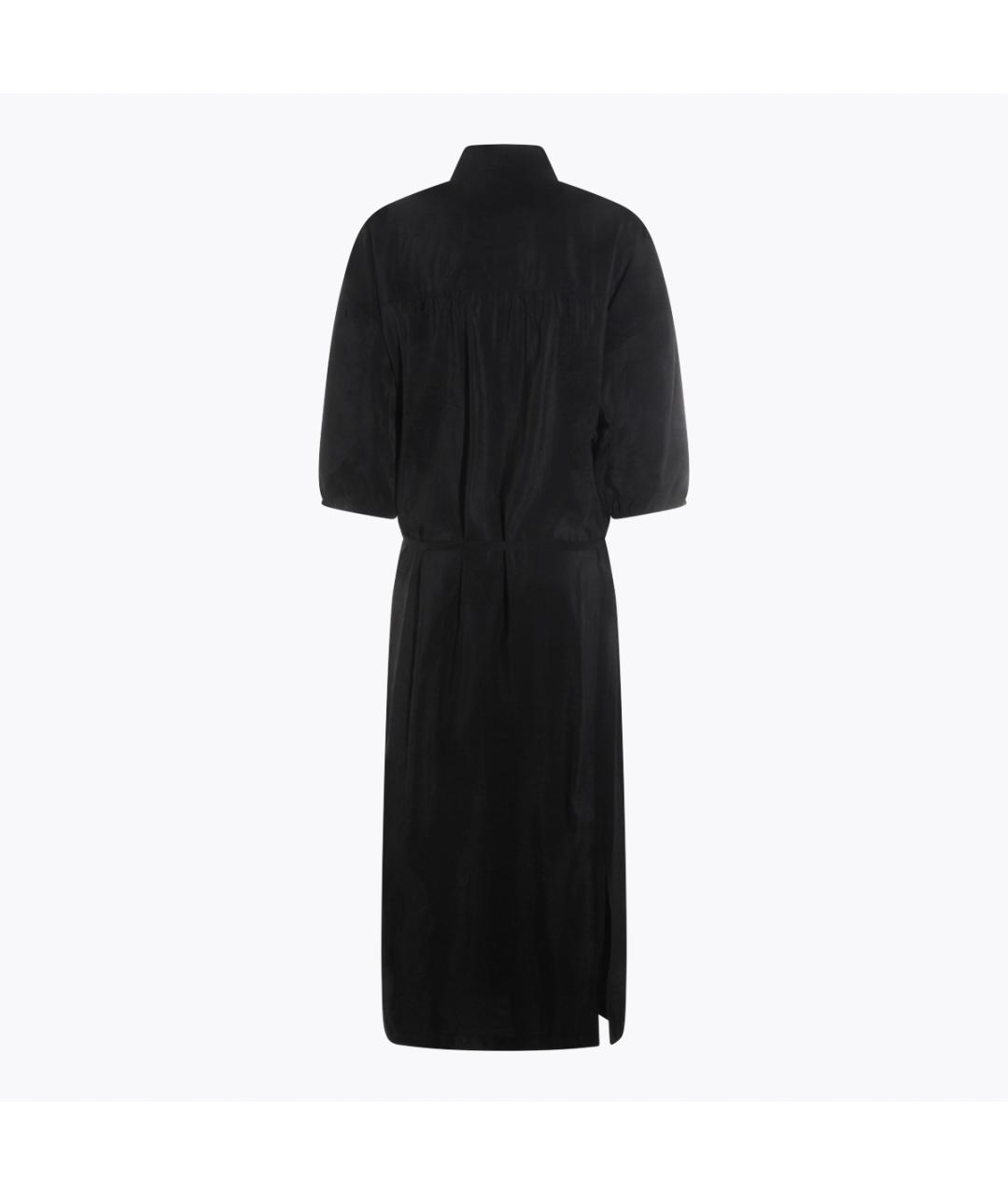 LEMAIRE Черное шелковое повседневное платье, фото 2