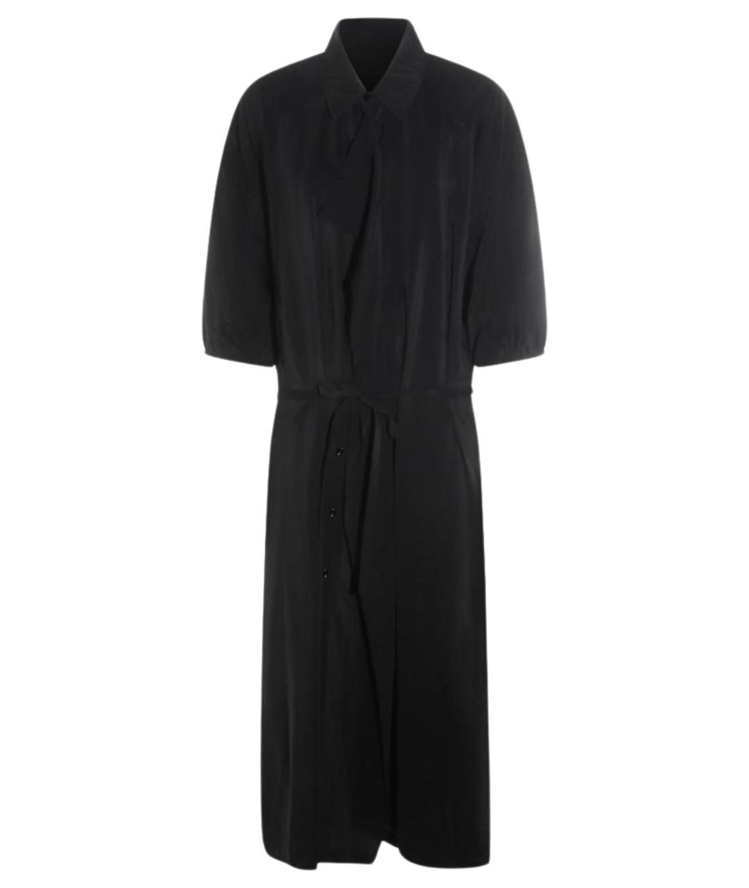 LEMAIRE Черное шелковое повседневное платье, фото 1