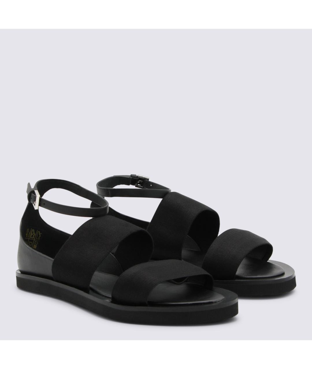 MAX MARA Черные кожаные босоножки, фото 2