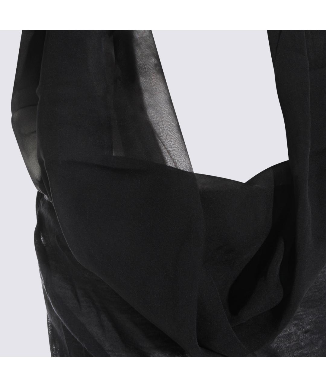 RICK OWENS Черная шелковая майка, фото 3