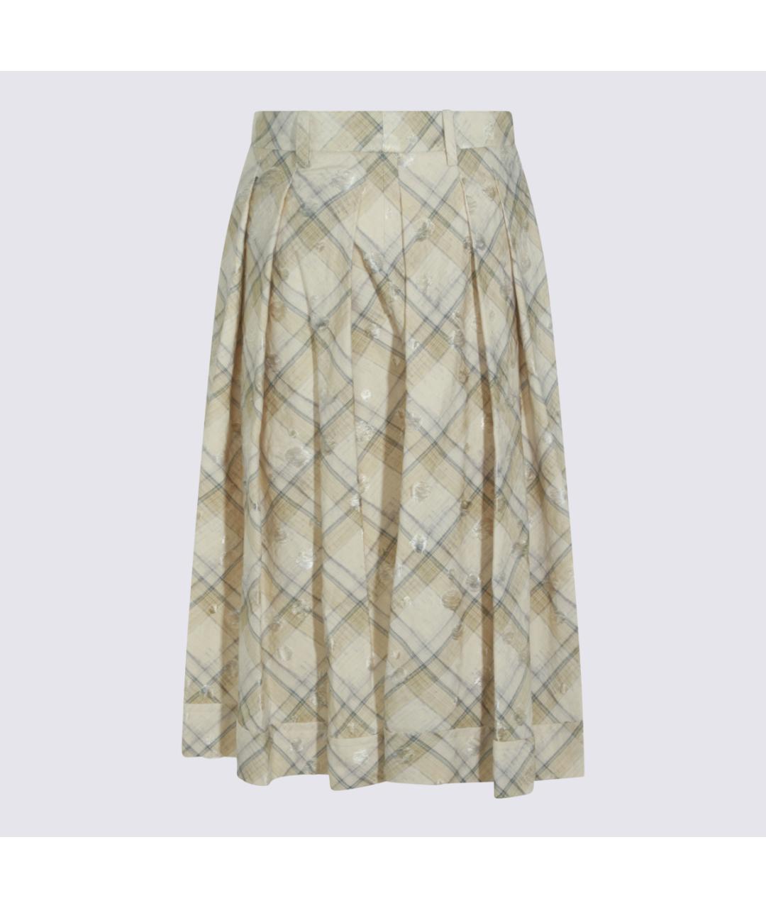 VIVIENNE WESTWOOD Бежевая хлопковая юбка миди, фото 2