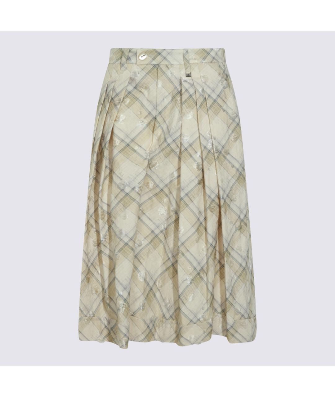 VIVIENNE WESTWOOD Бежевая хлопковая юбка миди, фото 4