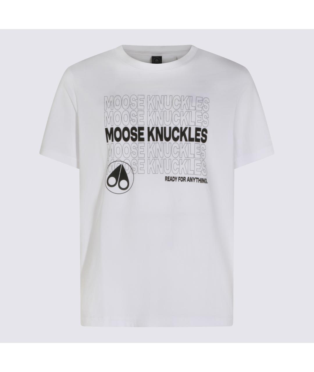 MOOSE KNUCKLES Белая хлопковая футболка, фото 5
