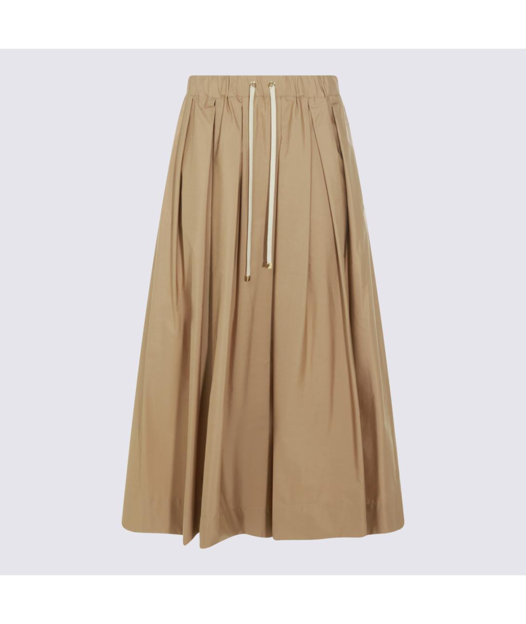 'S MAX MARA Бежевая хлопковая юбка миди, фото 4