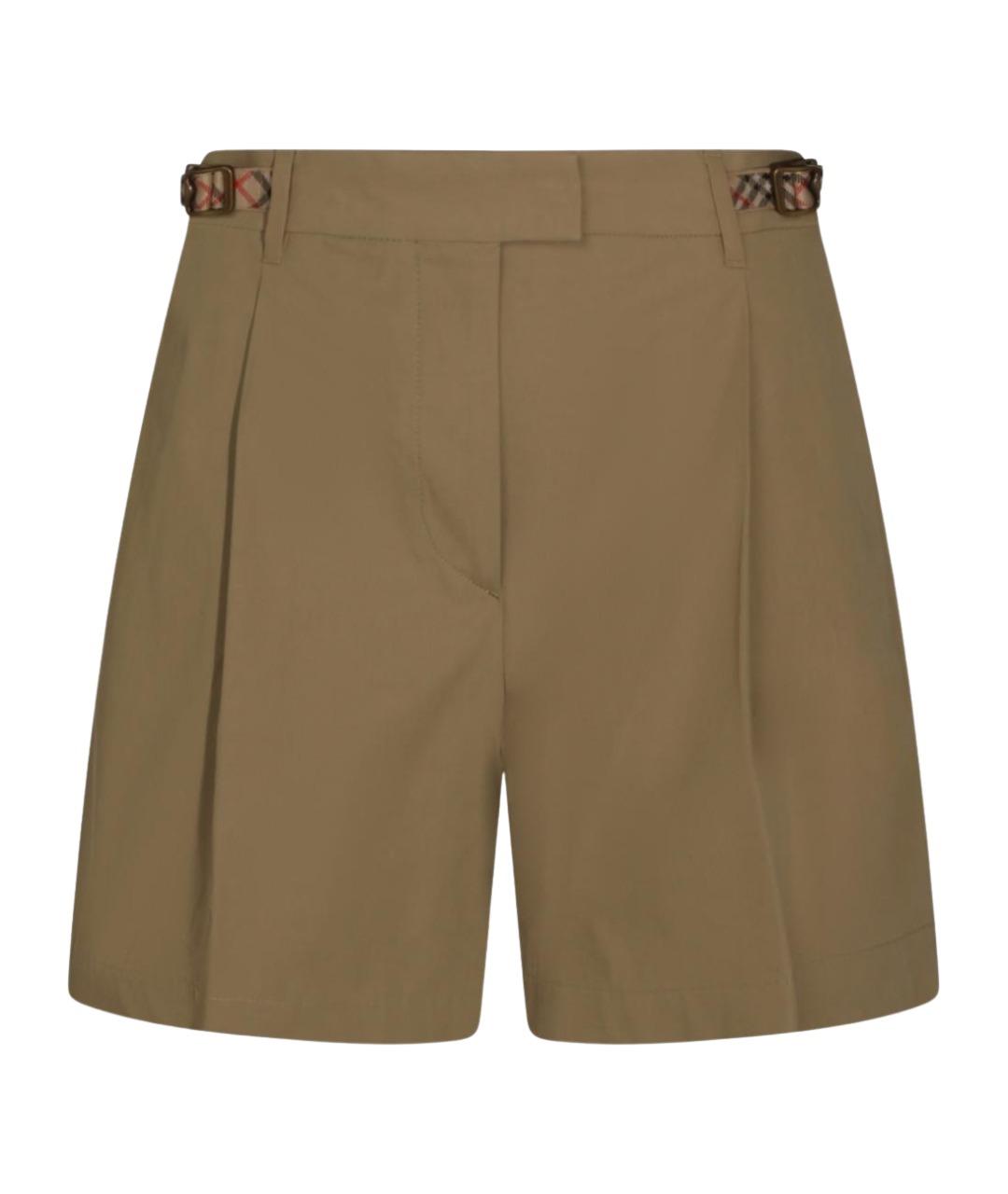BURBERRY Бежевые хлопковые шорты, фото 1