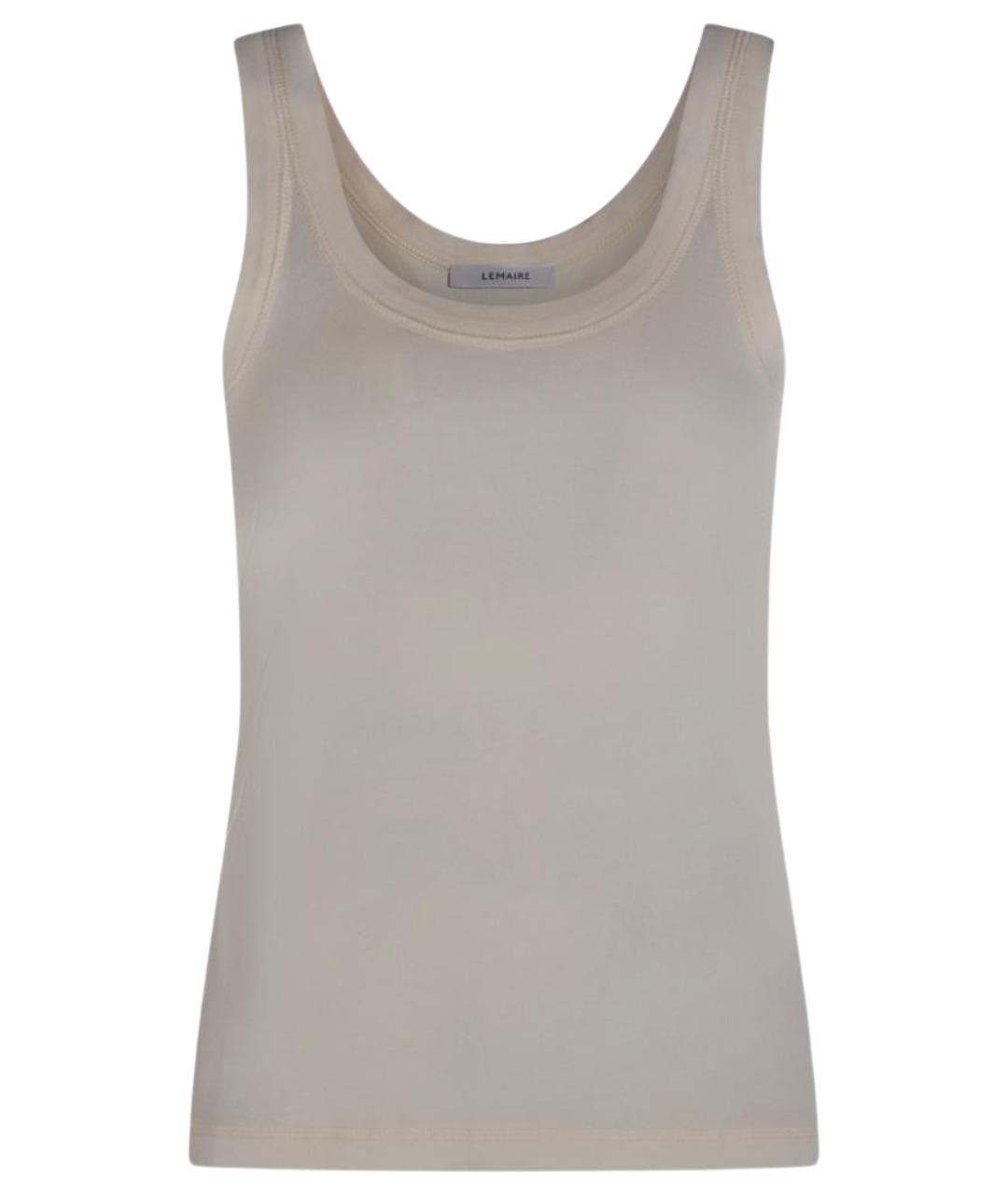 LEMAIRE Бежевая хлопковая майка, фото 1