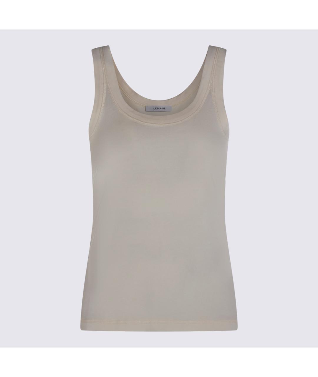 LEMAIRE Бежевая хлопковая майка, фото 4