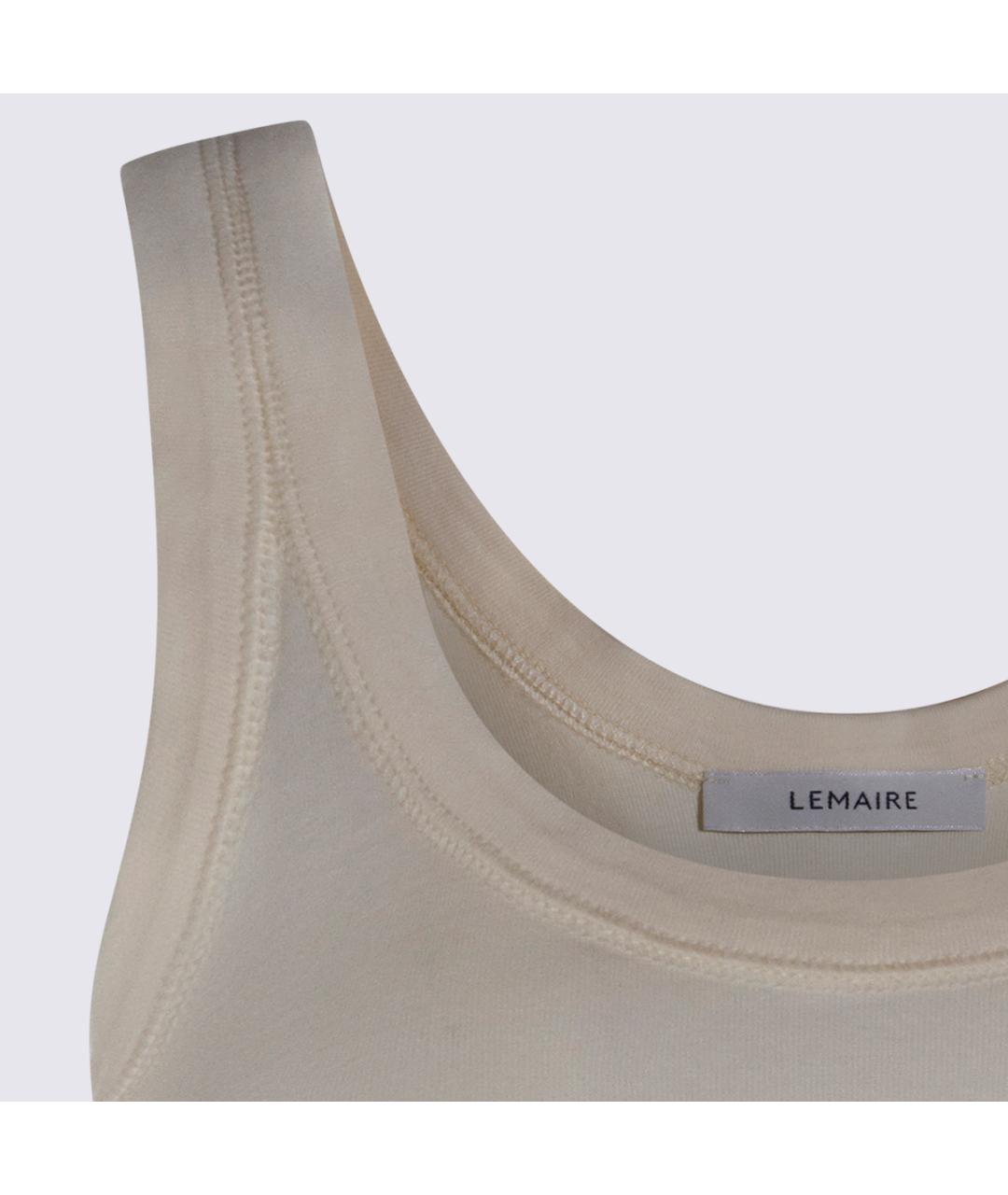 LEMAIRE Бежевая хлопковая майка, фото 3