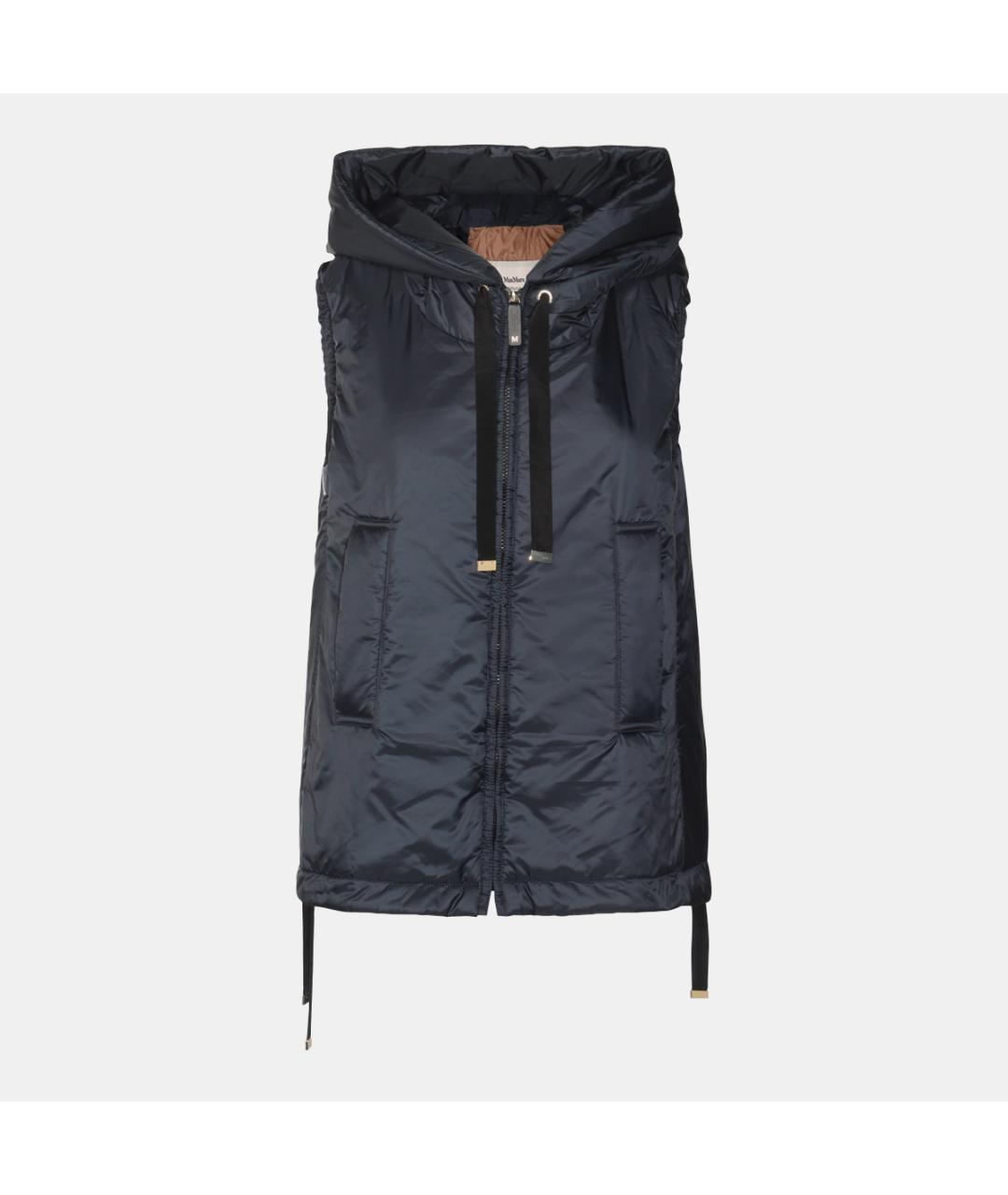 MAX MARA Синий полиэстеровый жилет, фото 3