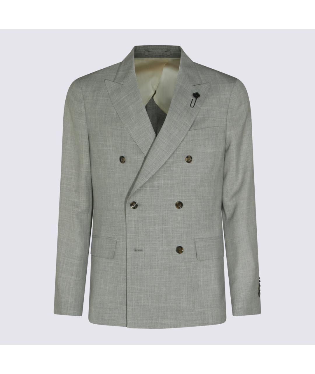 LARDINI Серый классический костюм, фото 3