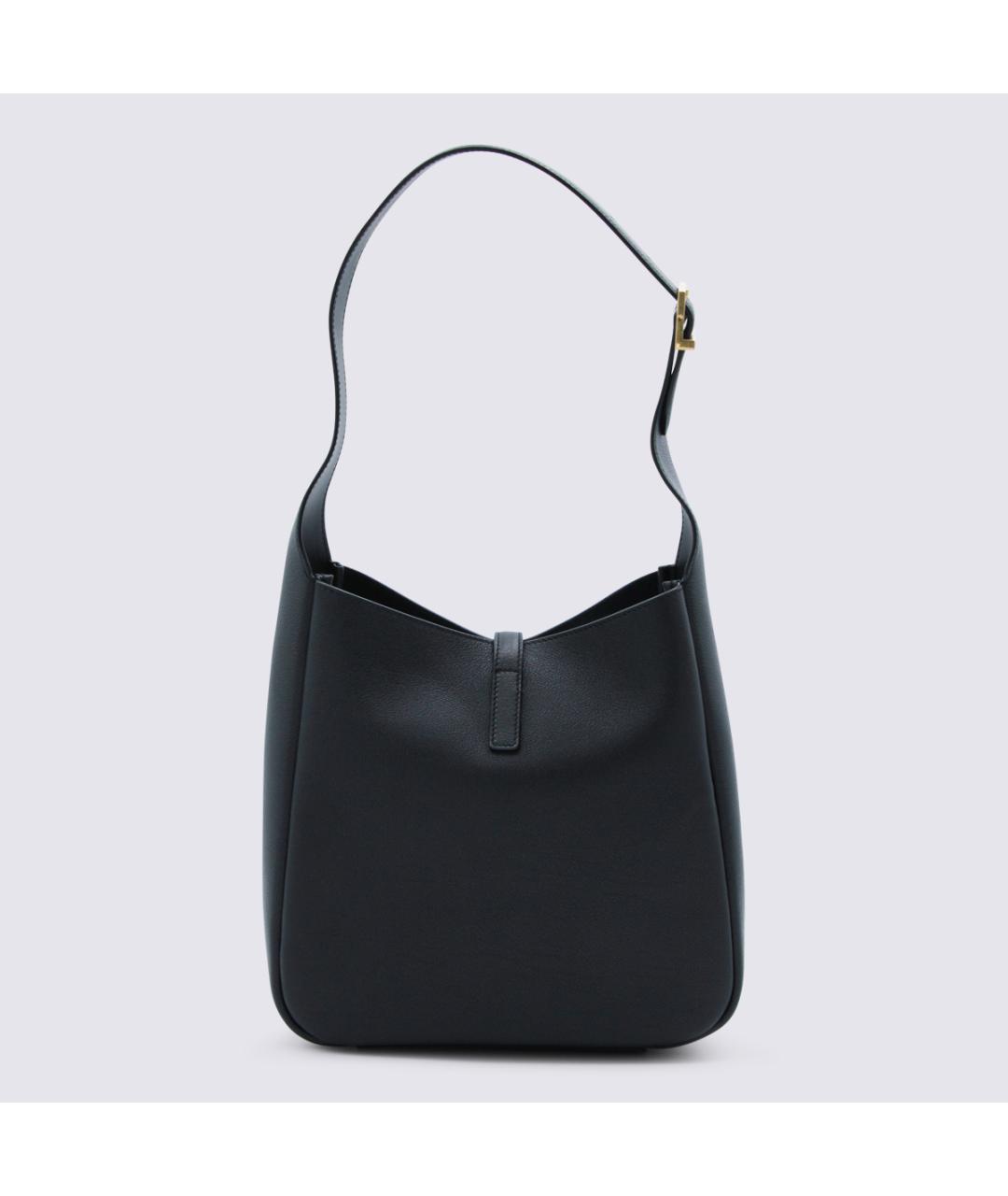 SAINT LAURENT Черная кожаная сумка через плечо, фото 3